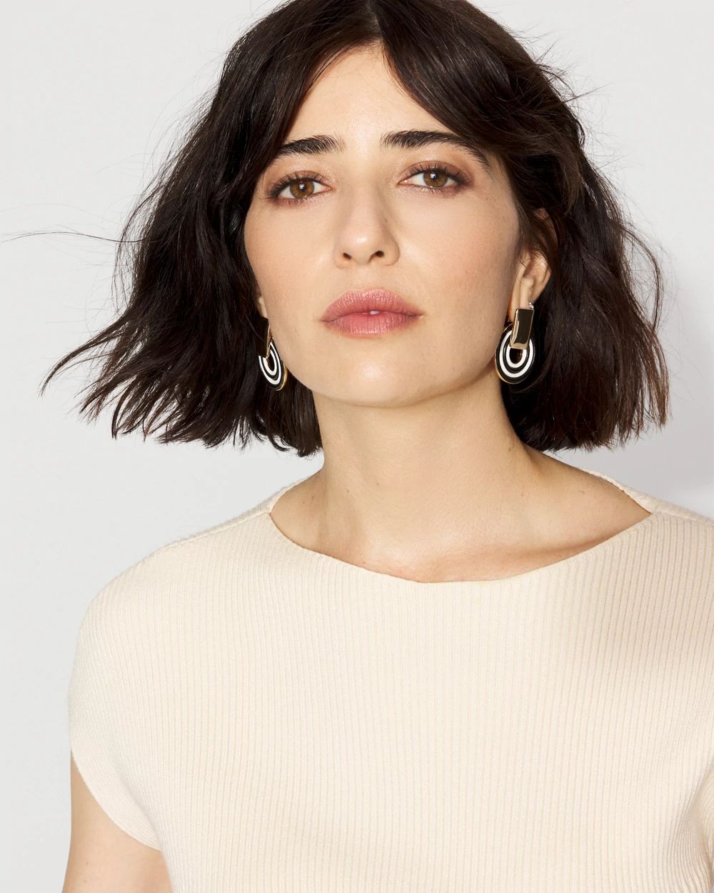 Corded Inlay Drop Earrings click to view larger image.