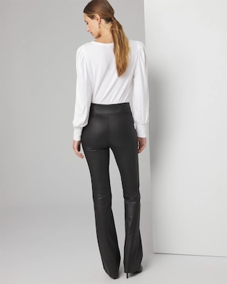 Petite Extra High-Rise Coated Pull-On Flare Jeans click to view larger image.