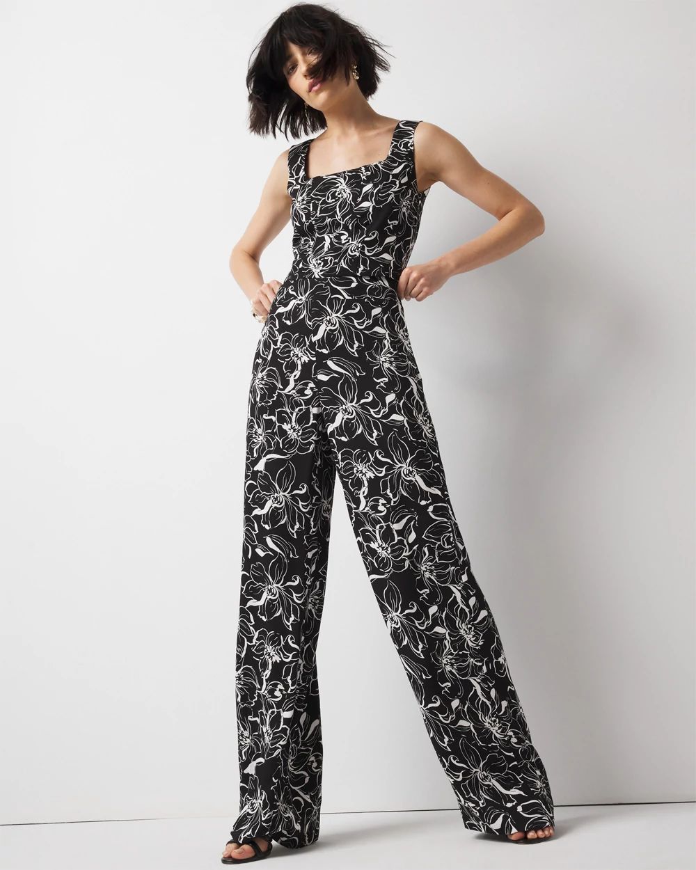 High-Rise Wide Leg Floral Pant click to view larger image.