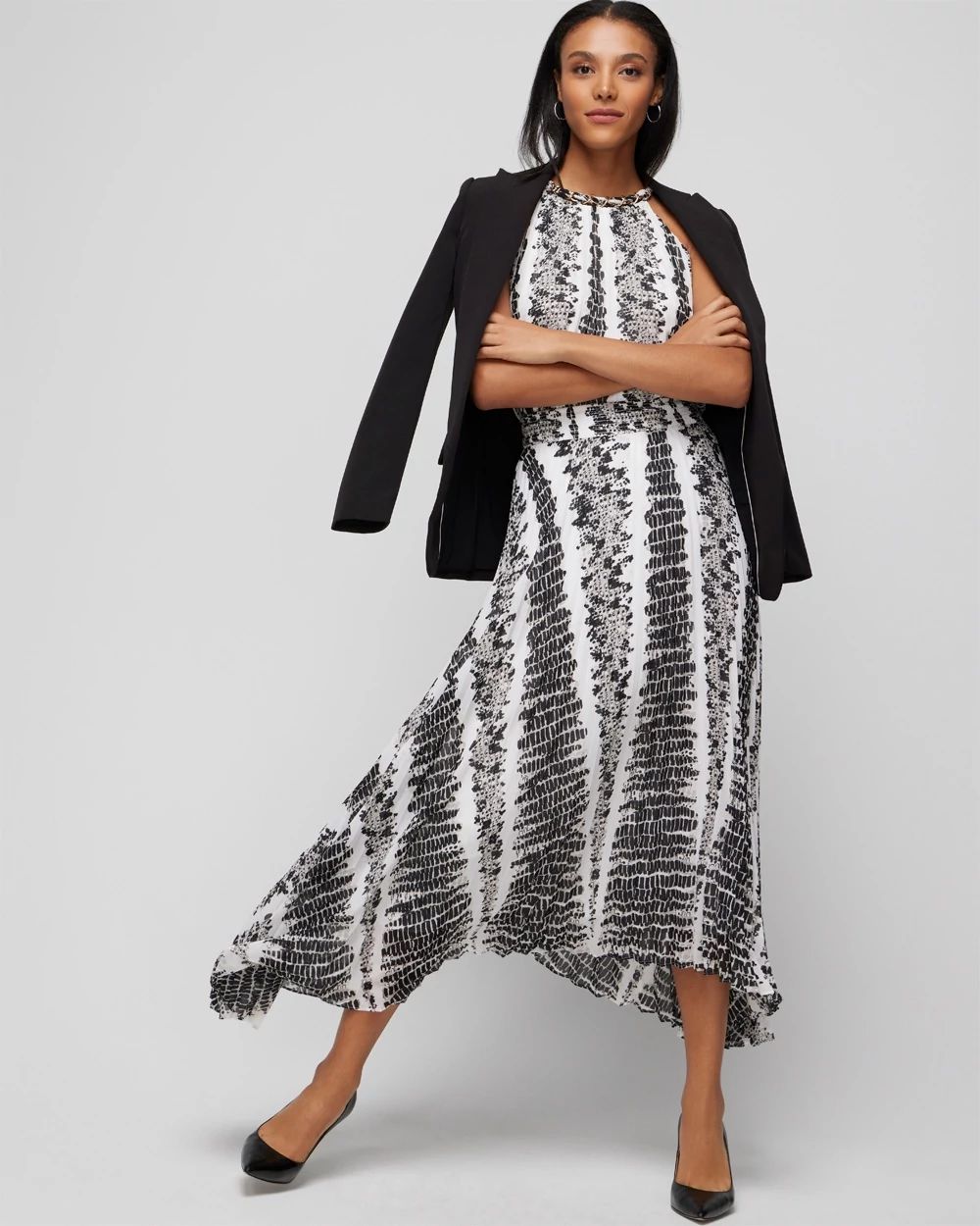 Pleated Midi Skirt