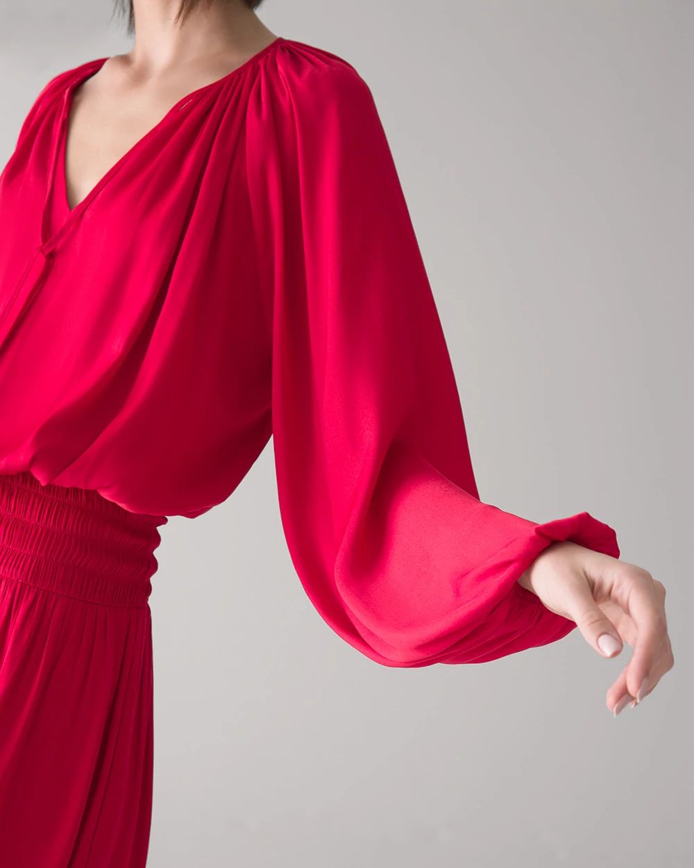 Drop Waist Blouson Dress