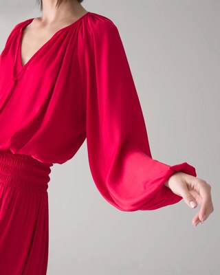 Drop Waist Blouson Dress
