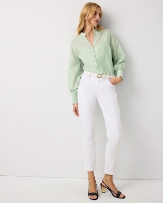 Floral Raglan Sleeve Shirt click to view larger image.