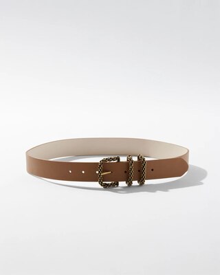 Gold Buckle Denim Belt