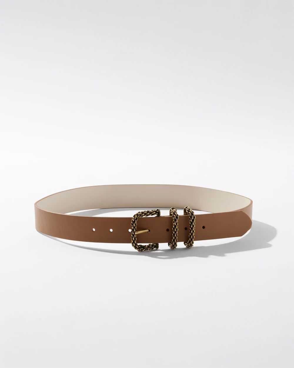 Gold Buckle Denim Belt