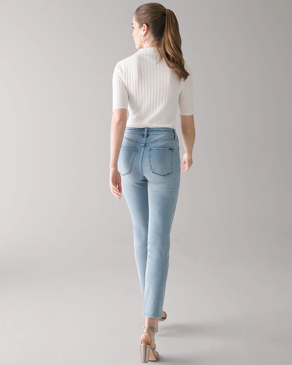 High-Rise Sculpt Tie-Waist Straight Jeans