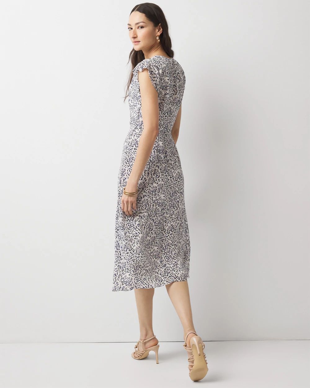 Petite Ruched Midi Dress click to view larger image.