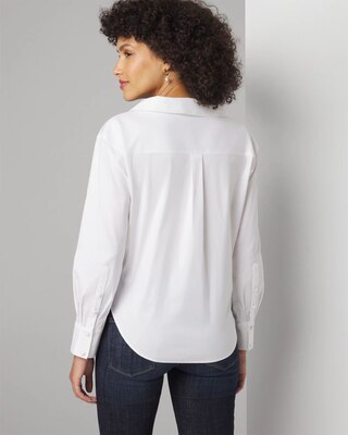 Cross Front Poplin Shirt click to view larger image.
