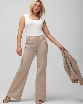 High-Rise Mariner Wide Leg Jeans