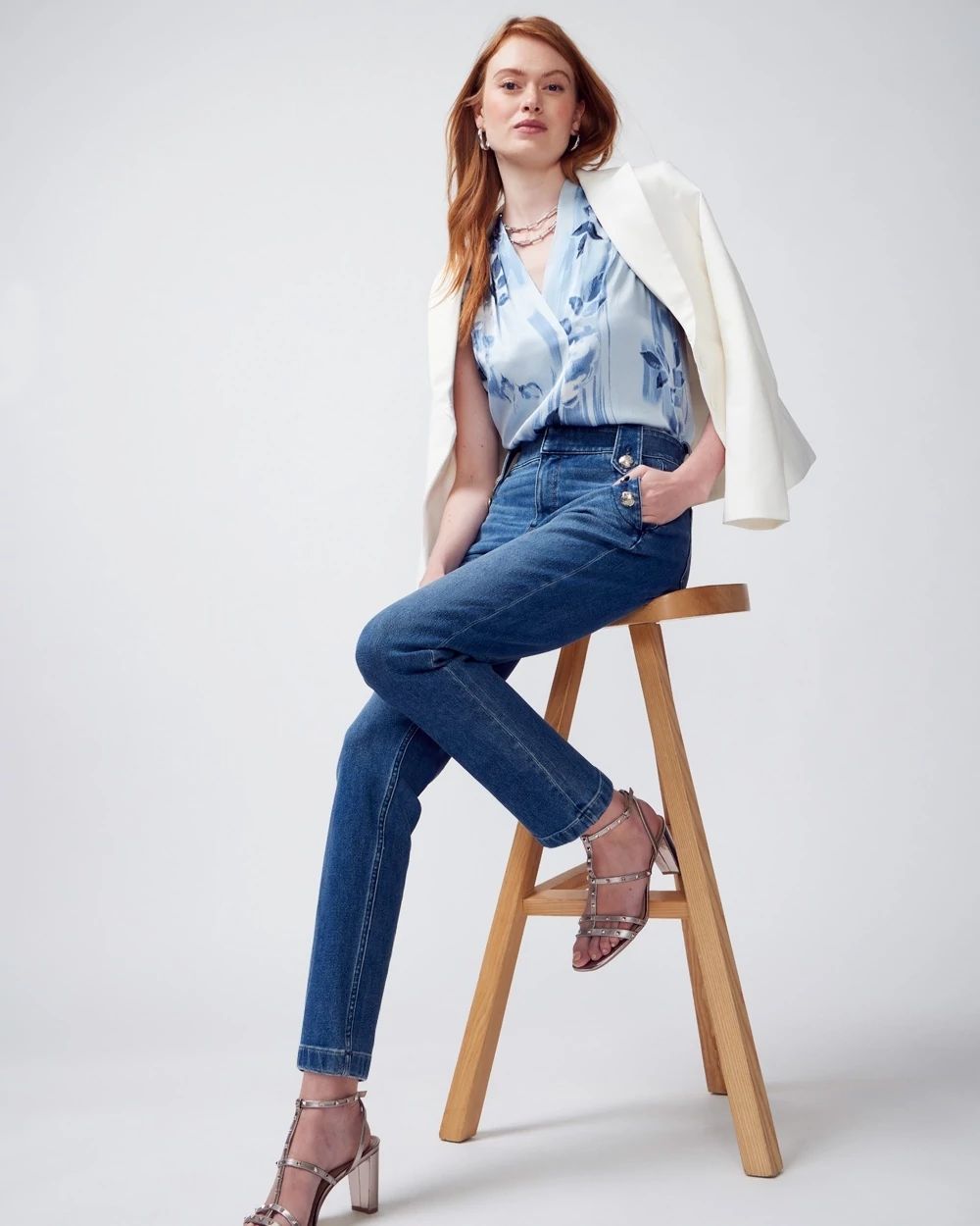 High-Rise Sculpt Mariner Straight Jeans