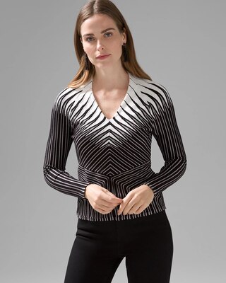 High Contrast Peplum Sweater
