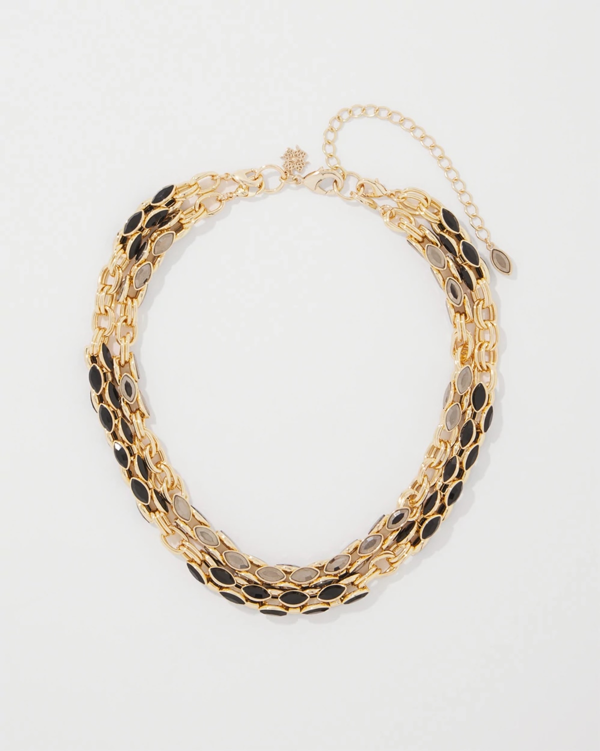 White House Black Market Hematite Convertible Necklace |  In Brown