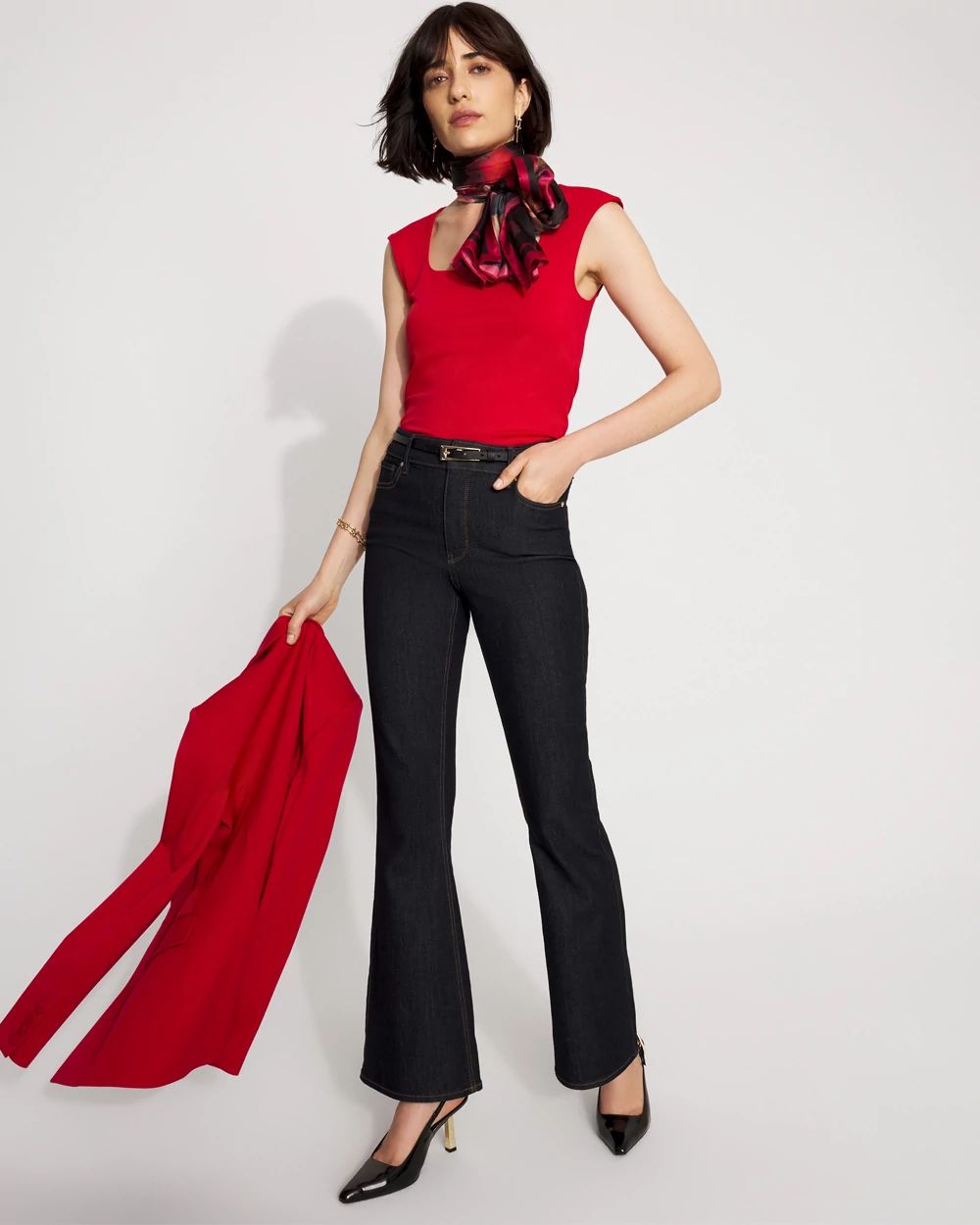 WHBM FORME™ All Ways Stretch Square Neck Top