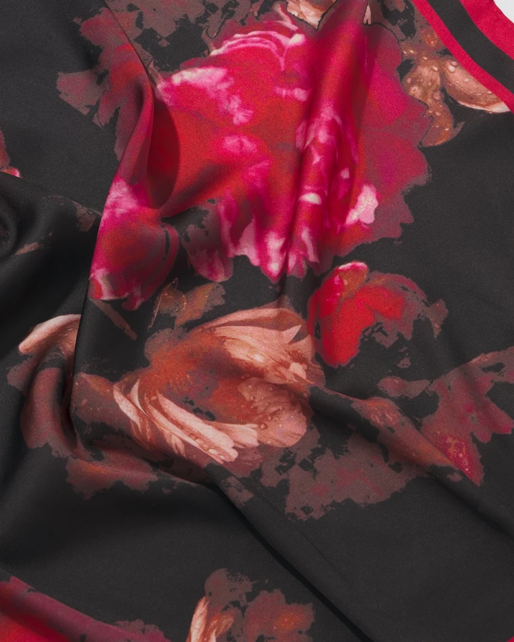 Twill Floral Oblong Scarf