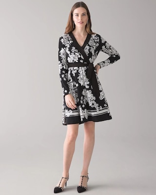 Long-Sleeve Reversible Matte Jersey Dress click to view larger image.