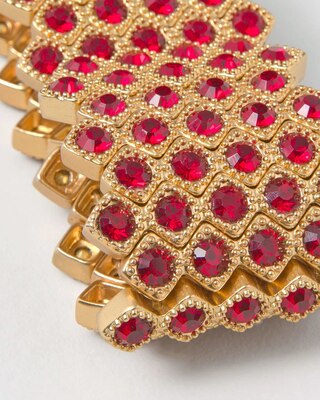 Red & Gold Statement Stretch Bracelet