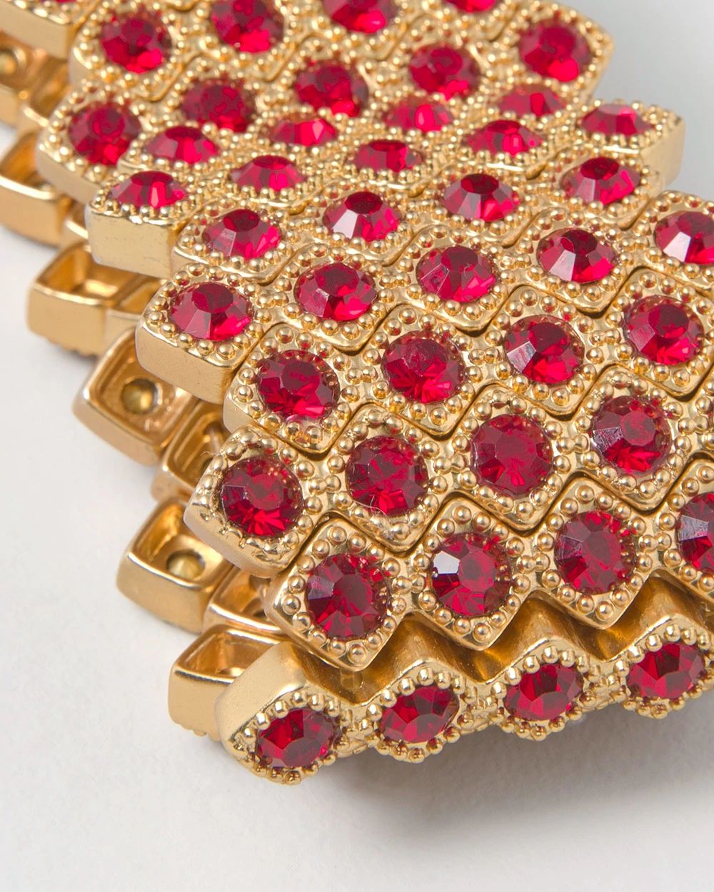Red & Gold Statement Stretch Bracelet