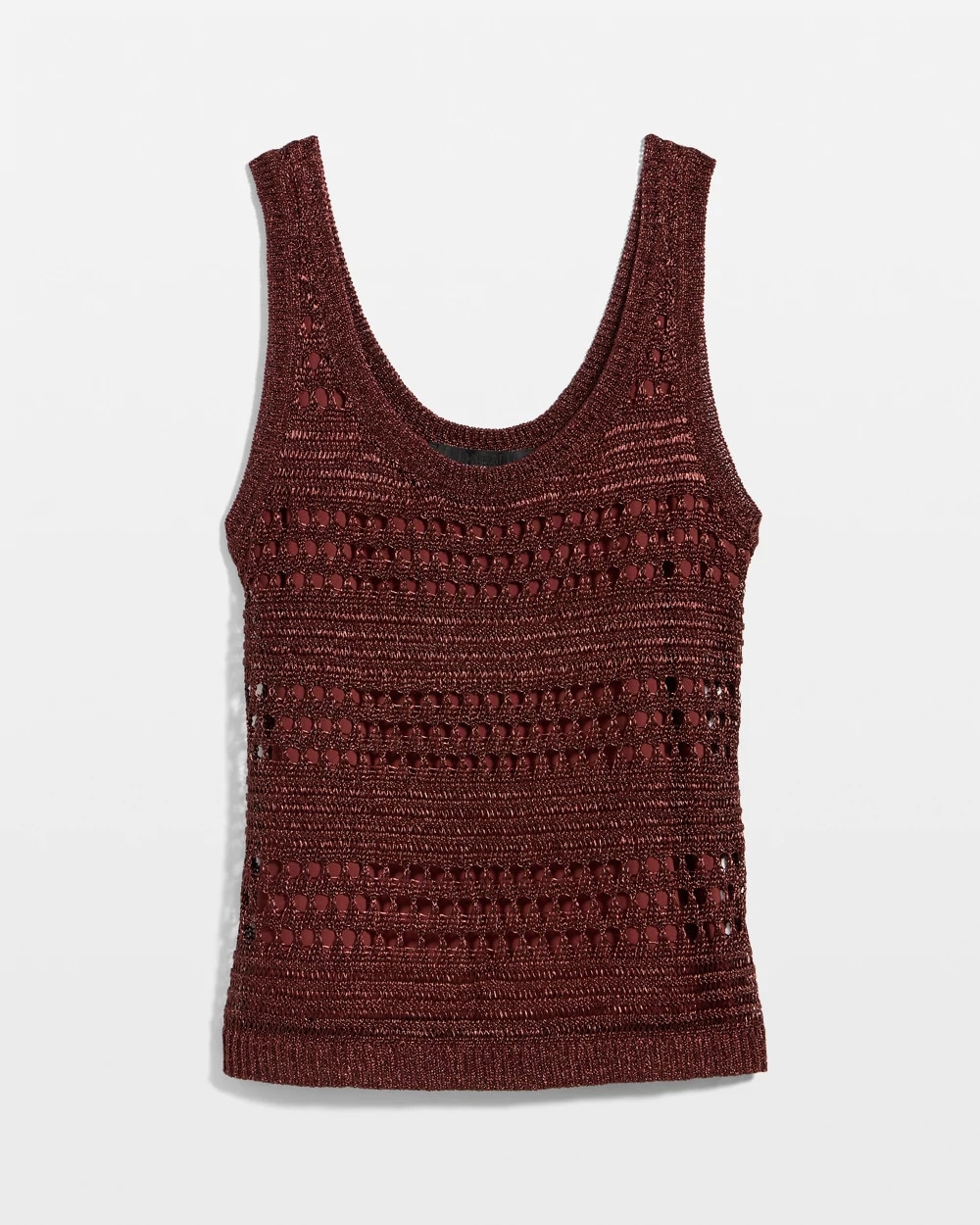 Metallic Scoop Neck Sweater Tank