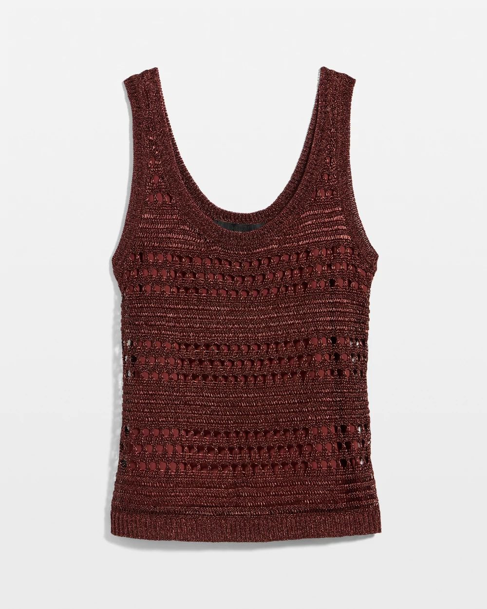 Metallic Scoop Neck Sweater Tank
