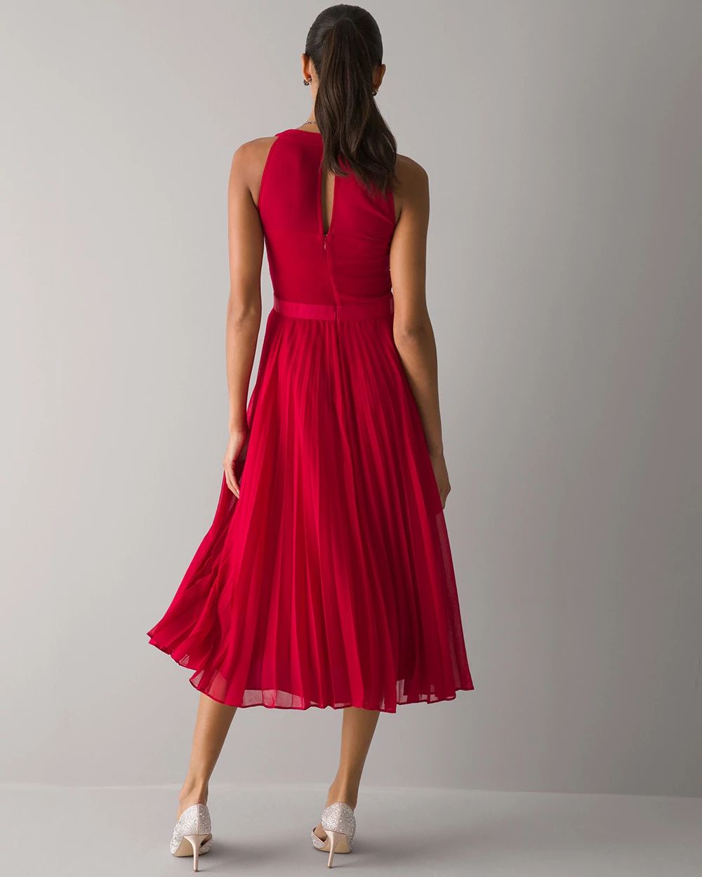 Pleated Midi Dress