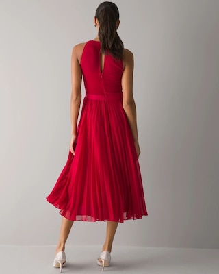 Pleated Midi Dress