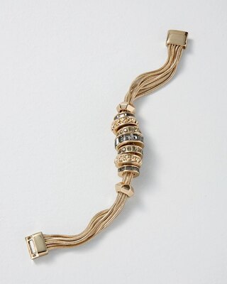 Goldtone Rings Magnetic Bracelet