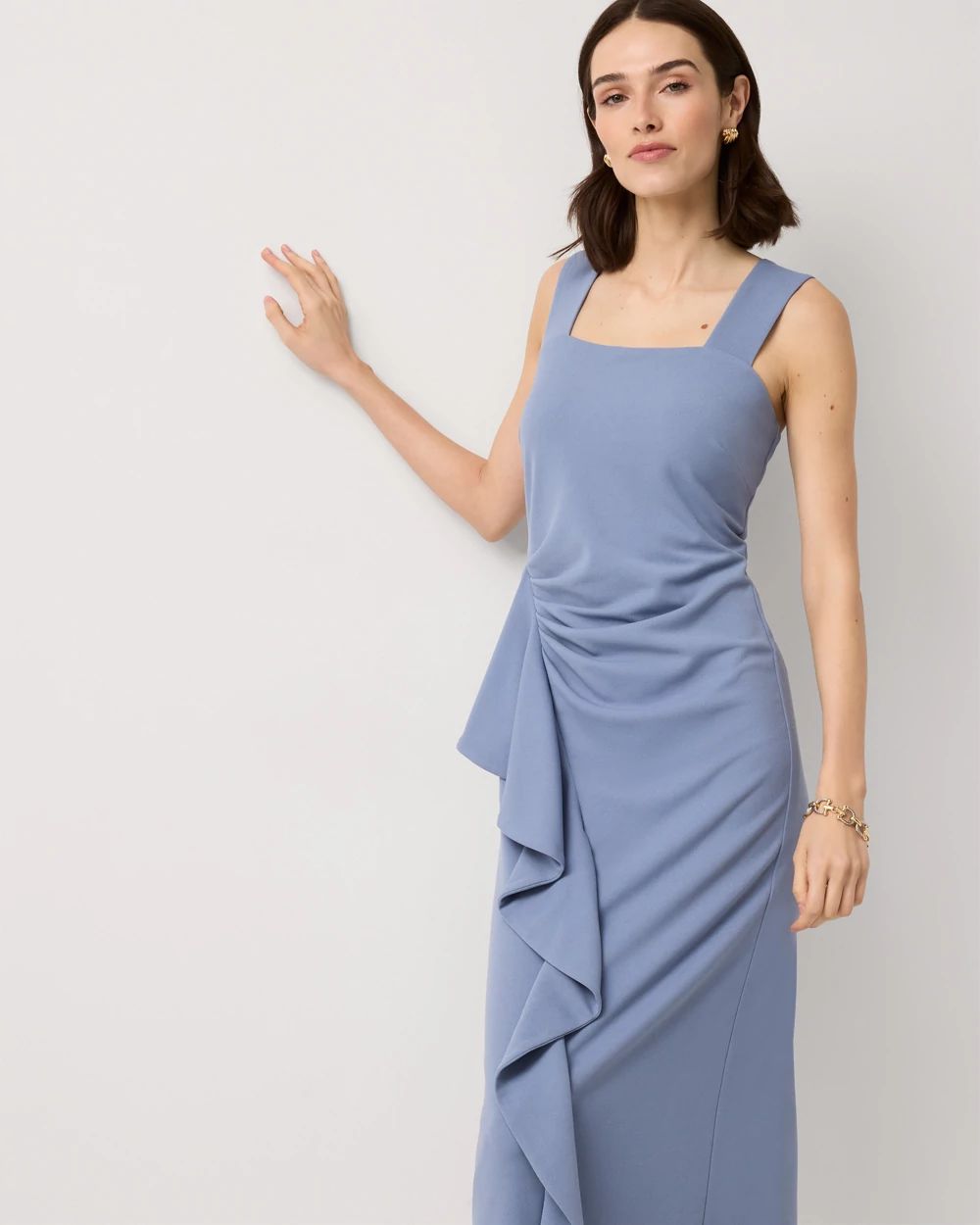 Square Neck Midi Dress click to view larger image.