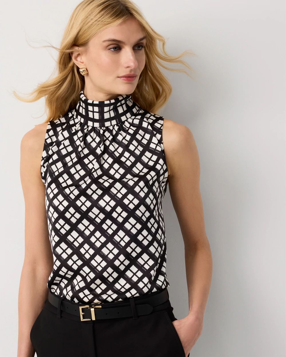 Bow Back Satin Halter Blouse