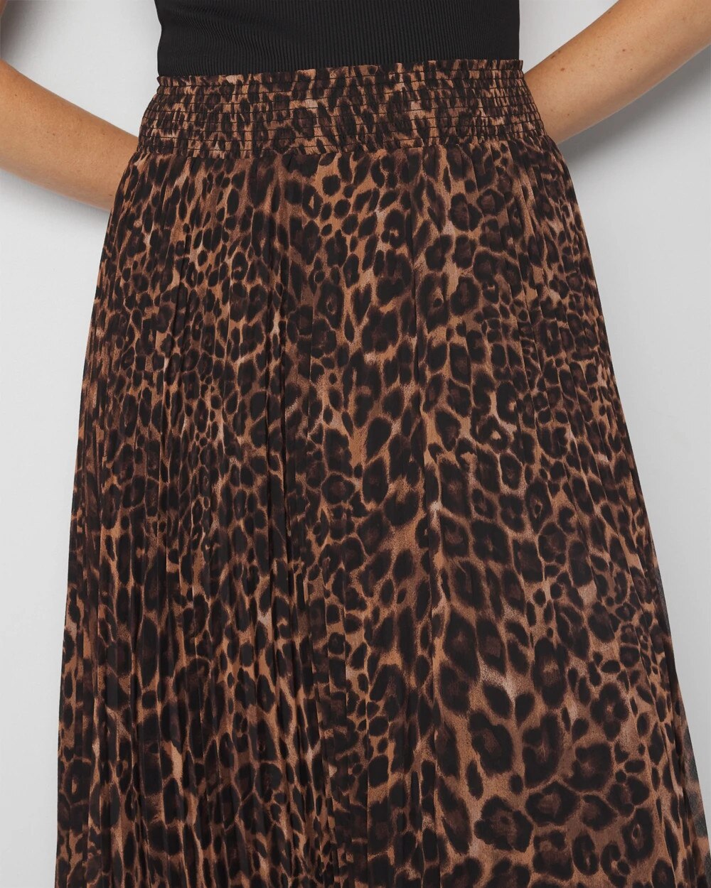 mini pleated leopard skirt