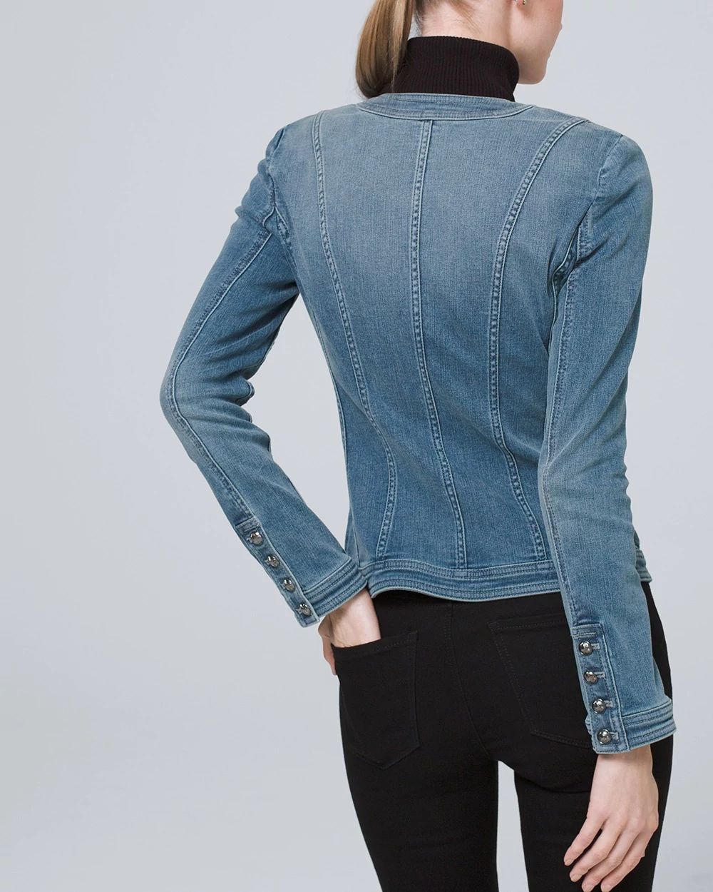 Everyday Soft Denim Military Jacket
