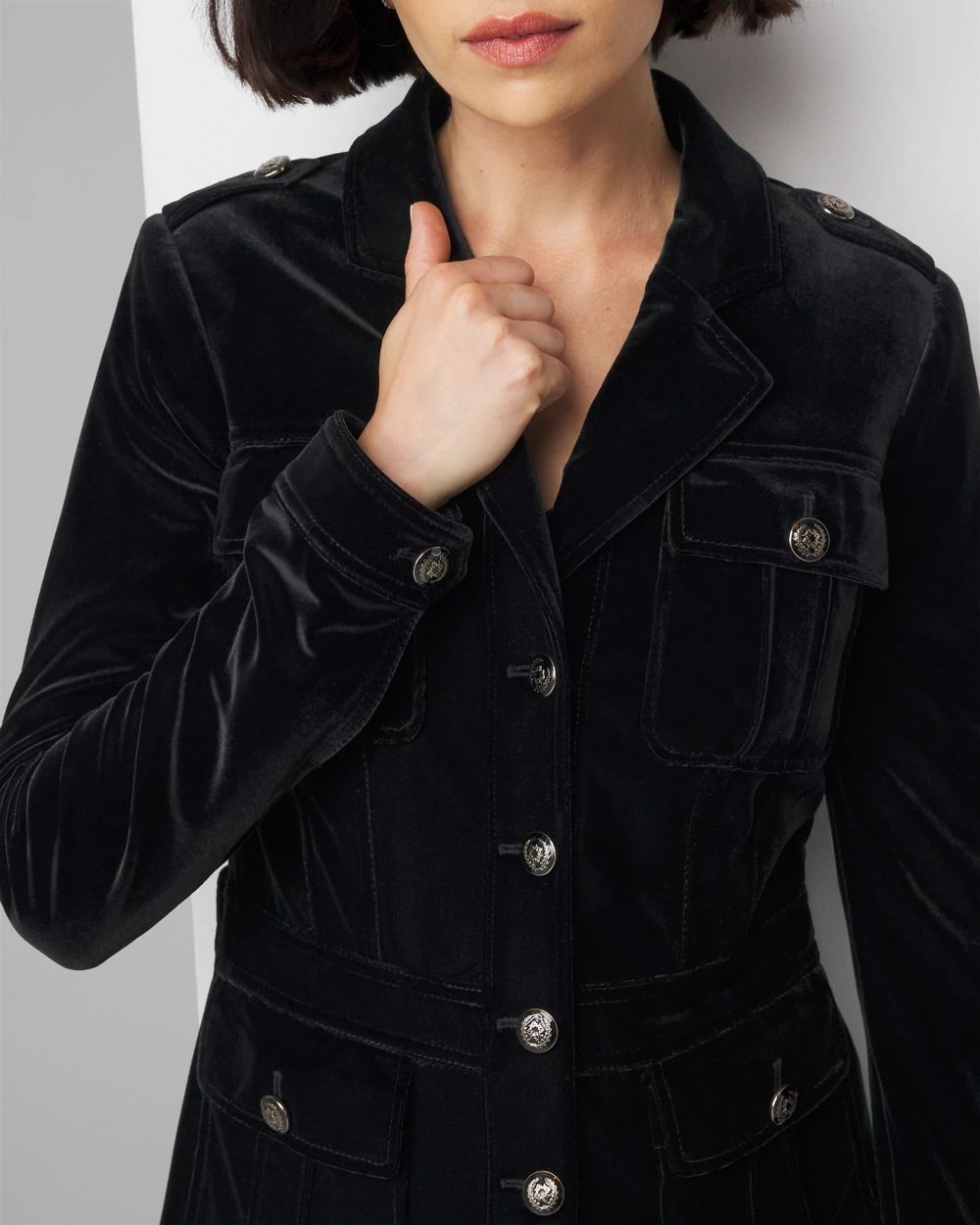 Petite Velvet Safari Jacket
