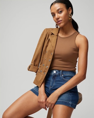 WHBM FORME™ Ribbed Stretch Tank click to view larger image.