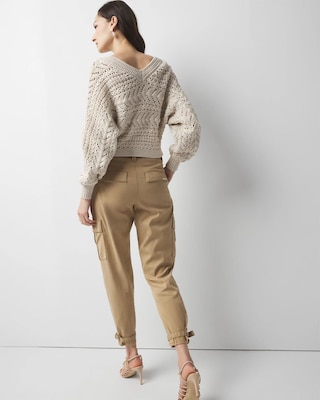 Chunky Knit Dolman Pullover Sweater click to view larger image.