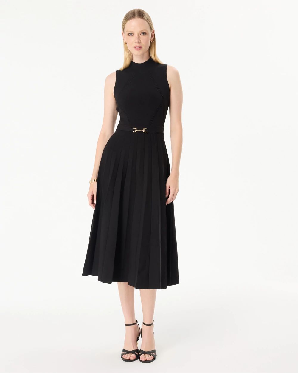 Sleeveless Sweater Midi Dress click to view larger image.