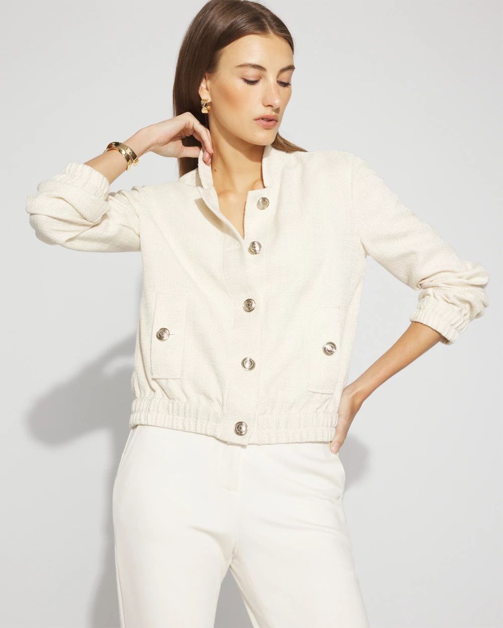 Tweed Bomber Jacket