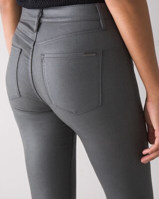 Curvy-Fit High Rise Coated Skinny Jeans