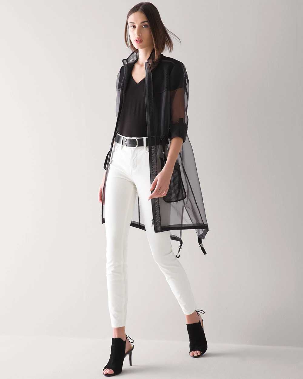 Mesh Organza Trench Coat White House Black Market