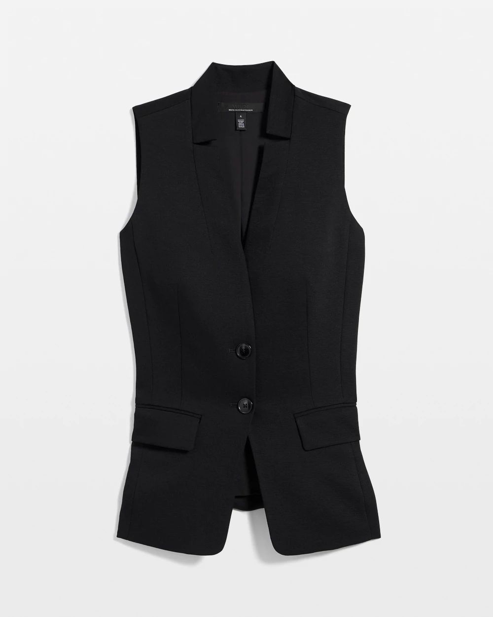 Drawcord Waist Tailored Vest click to view larger image.
