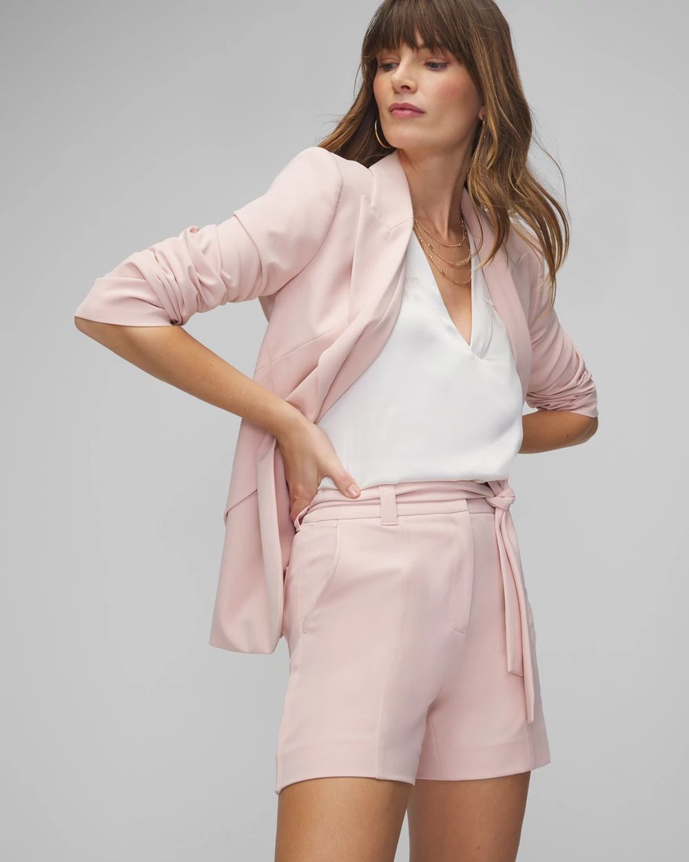 Belted Paperbag Fluid Wash Shorts