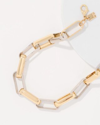 Mixed Metal Links Necklace click to view larger image.