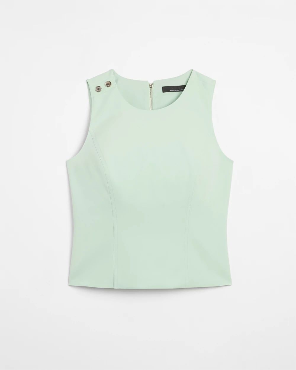 Sleeveless Button Shoulder Bodice Top