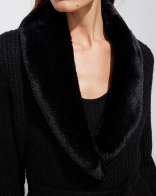 Outlet WHBM Faux Fur Sweater Coat