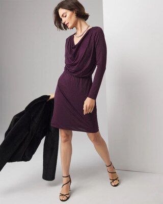 Embellished Cowl Neck Dress click to view larger image.