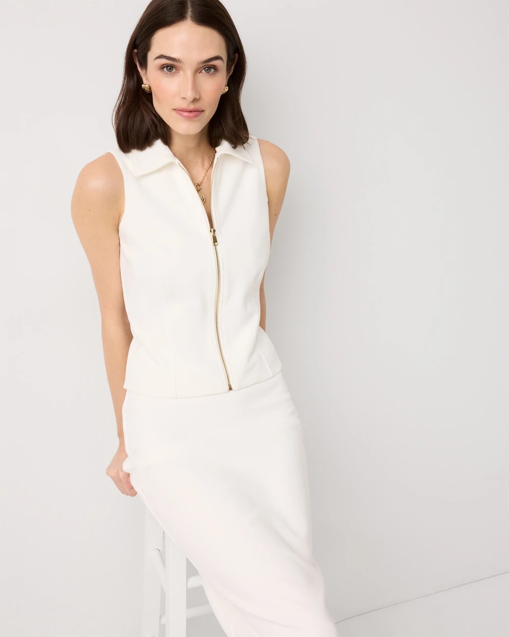 Zip-Up Collared Top - image 3
