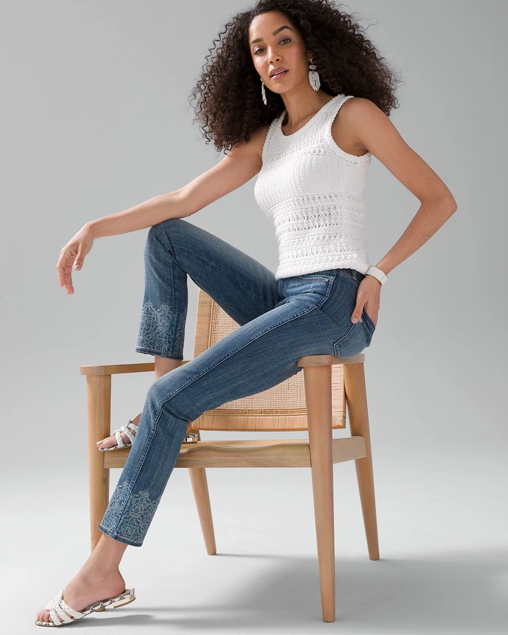 High Rise Everyday Soft Denim™ Beaded Hem Jeans