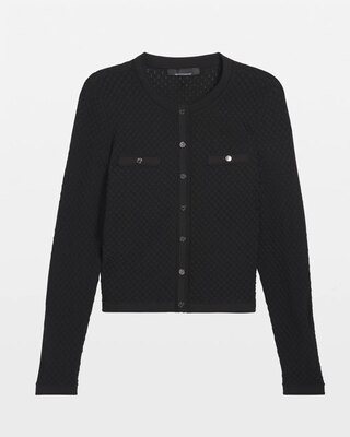 Novelty Stitch Crew Cardigan