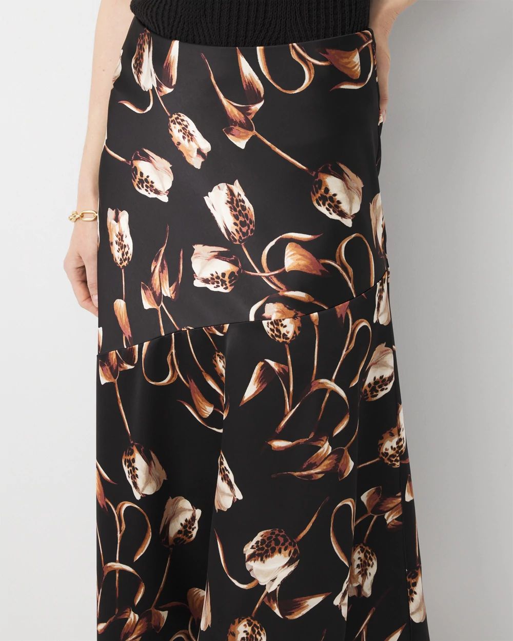 Satin Maxi Skirt click to view larger image.