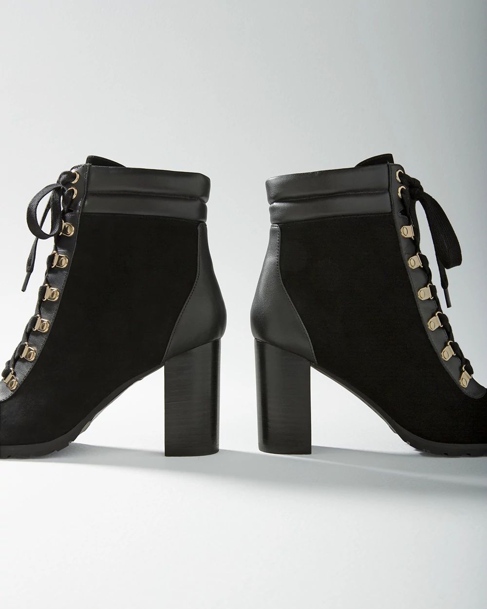 Mid Heel Combat Boot White House Black Market