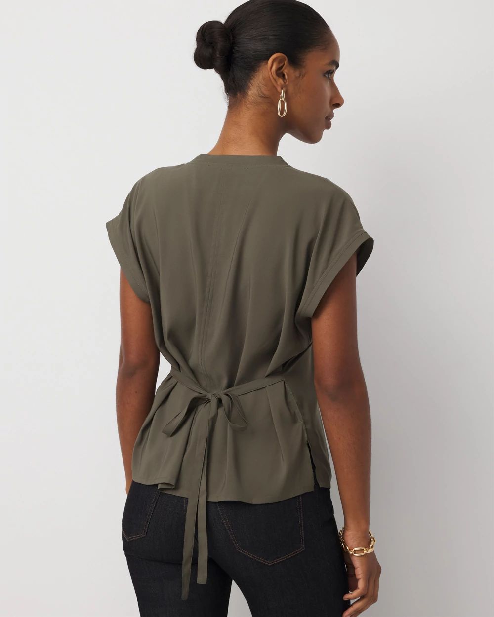 Tie Back Satin Top