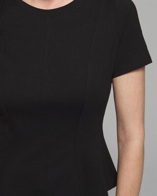 Outlet WHBM Short Sleeve Peplum Tee